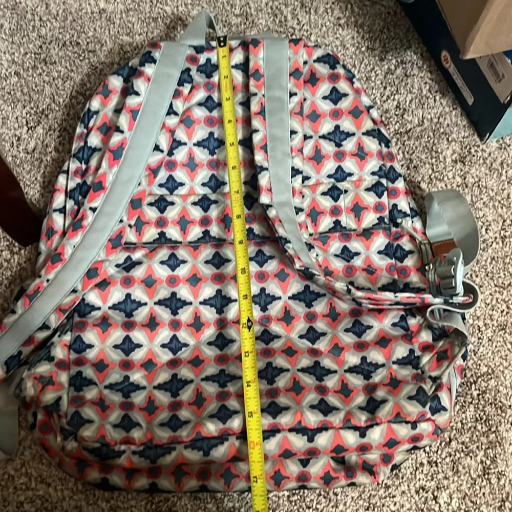 Vera Bradley Lighten Up Study Hall Water Geo Backpack Bag School Weekend Travel